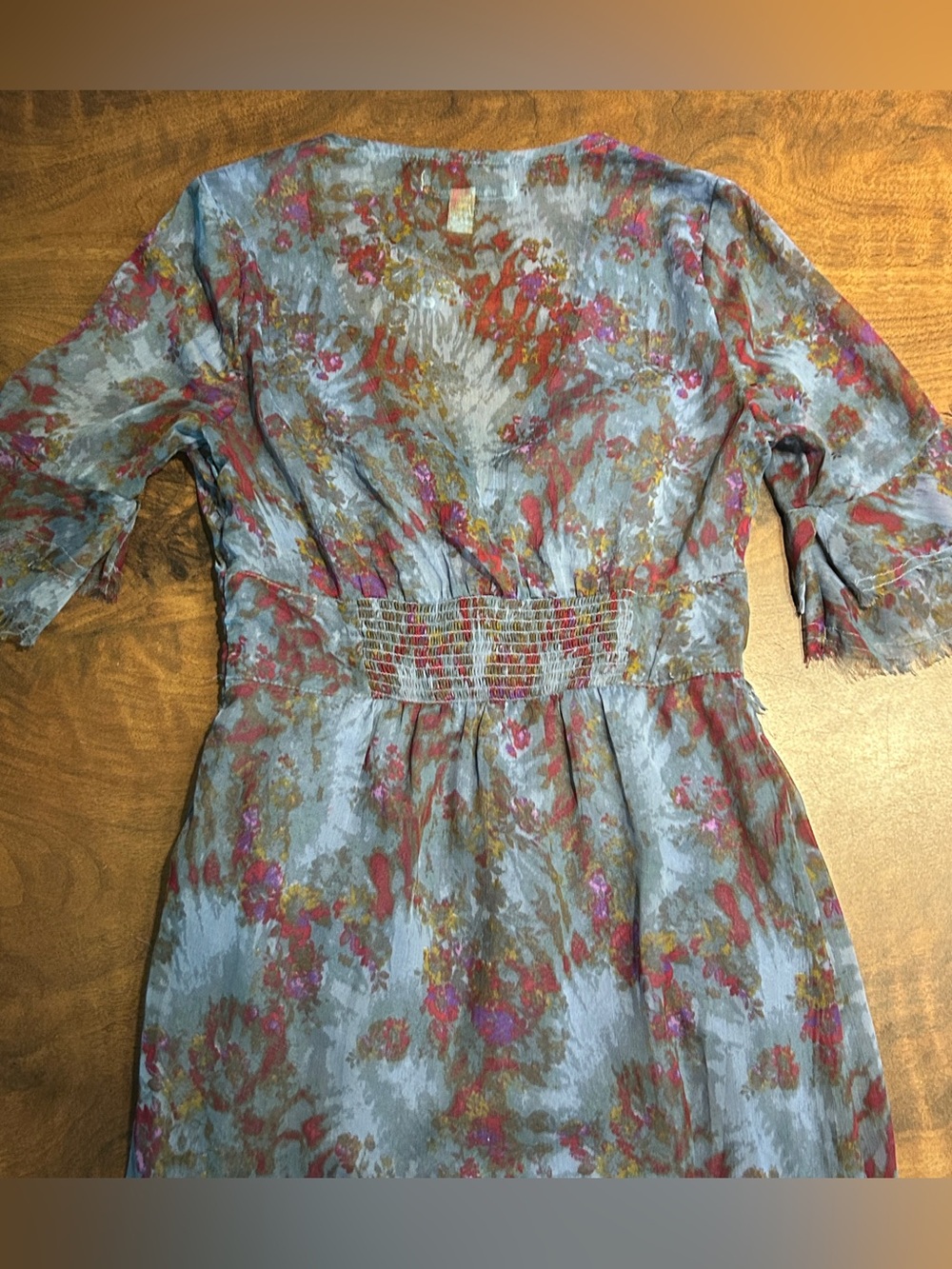 Urban Outfitters Florence Chiffon Watercolor Midi Dress - Picture 7 of 12